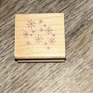 1989 Hero Arts Tiny Snowflakes B634 Rubber Stamps 1.5"